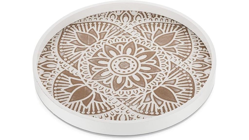rustic boho mandala tray