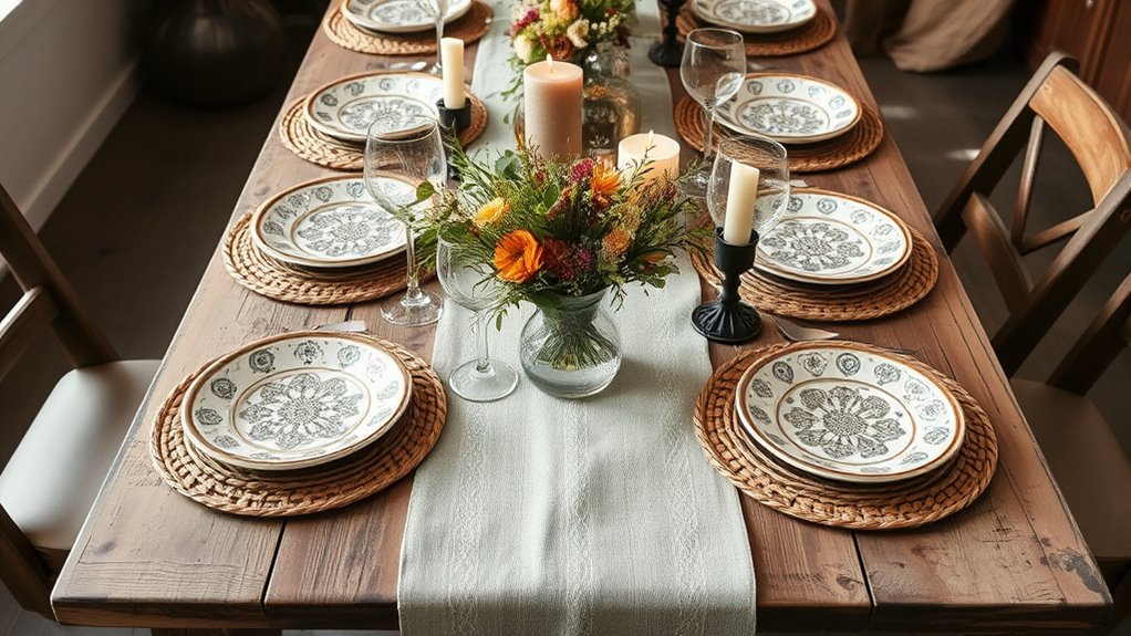 rustic boho table decor