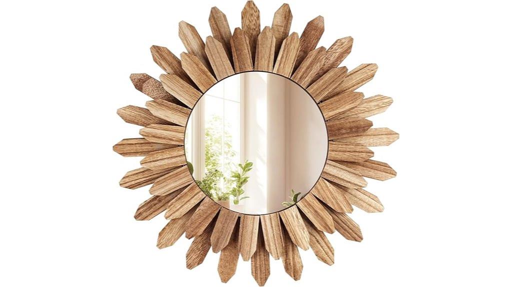 rustic boho wall mirror