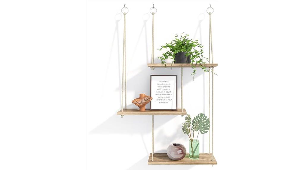 rustic boho wall shelves