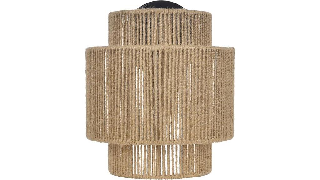 rustic hemp rope sconce