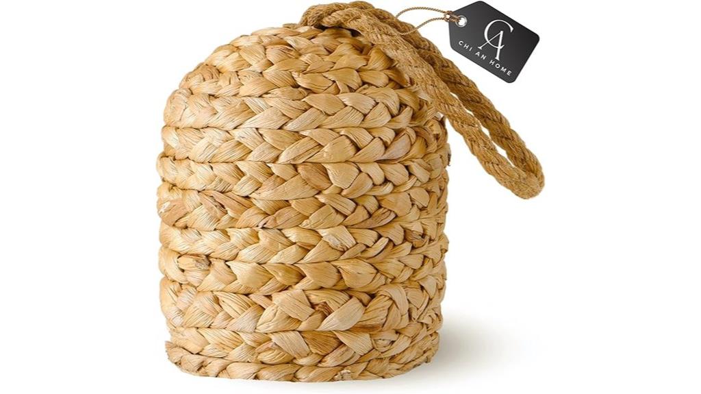 rustic natural wicker doorstop