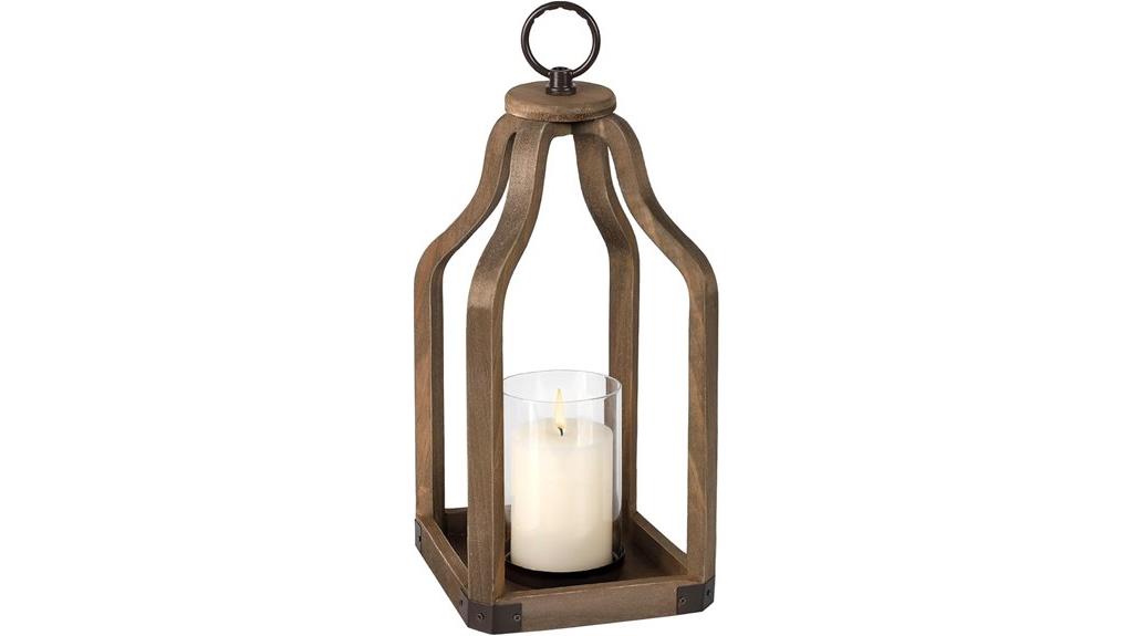 rustic wooden candle holder