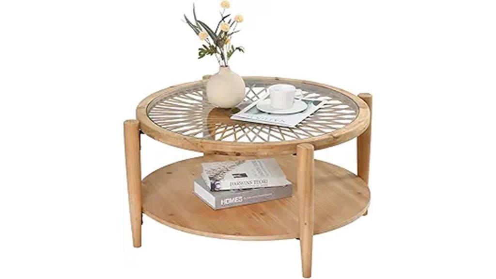 rustown rattan round table