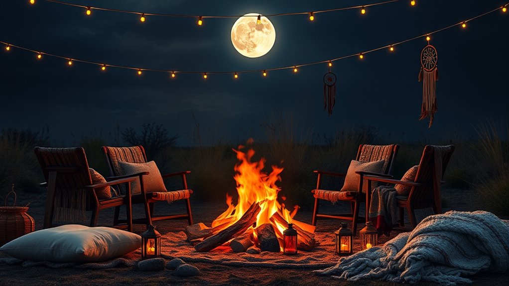 safe cozy fire setup