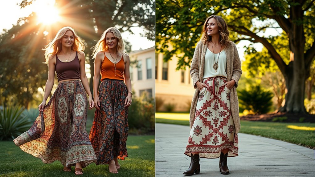 seasonal boho outfit transitions