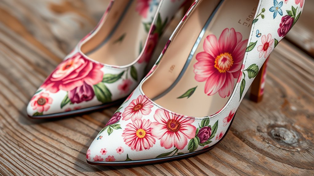 selecting stylish floral heels