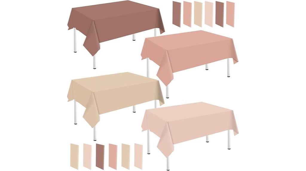 set of 16 boho brown tablecloths