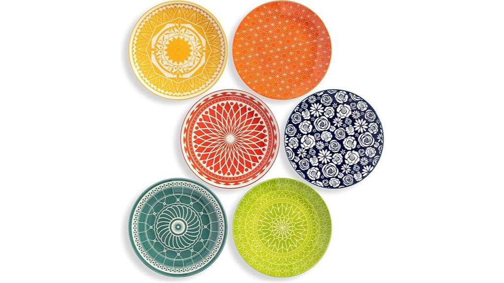 set of six porcelain plates