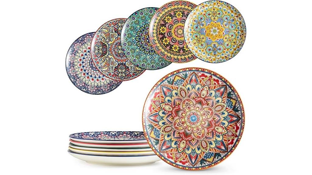 set of six porcelain plates