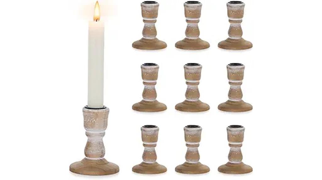 set of ten candle holders