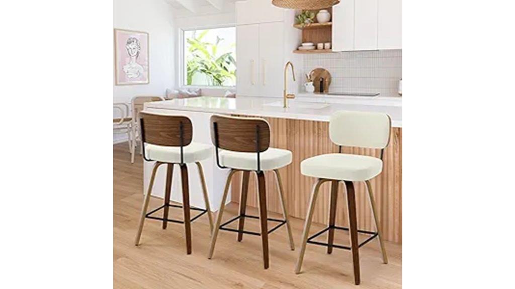 set of three swivel stools