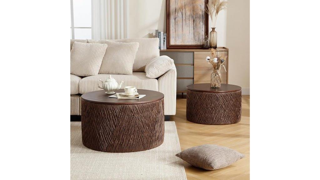 set of two storage tables