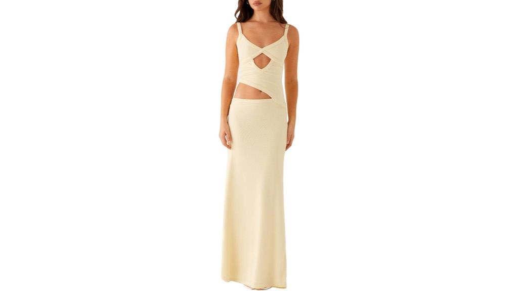 sexy cut out maxi