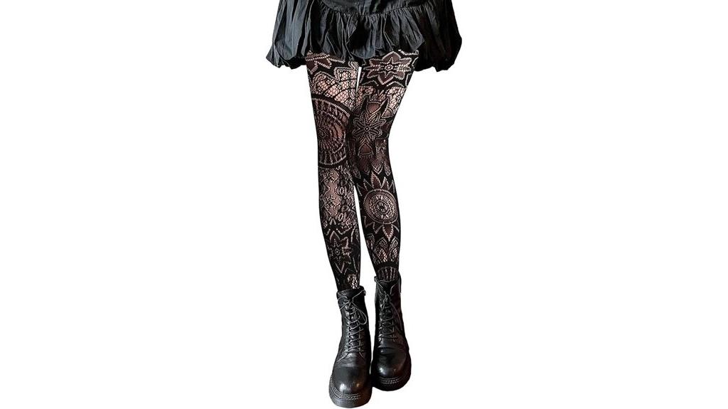 sheer mesh pattern tights