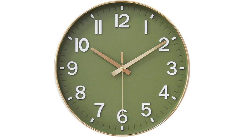 silent 12 inch modern clock