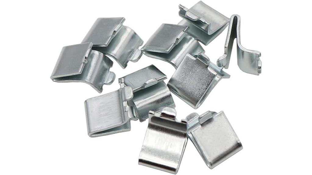silver steel shelf supports