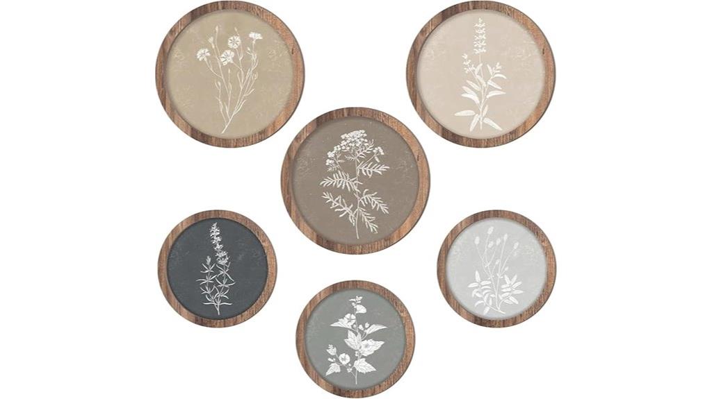 six botanical wall art