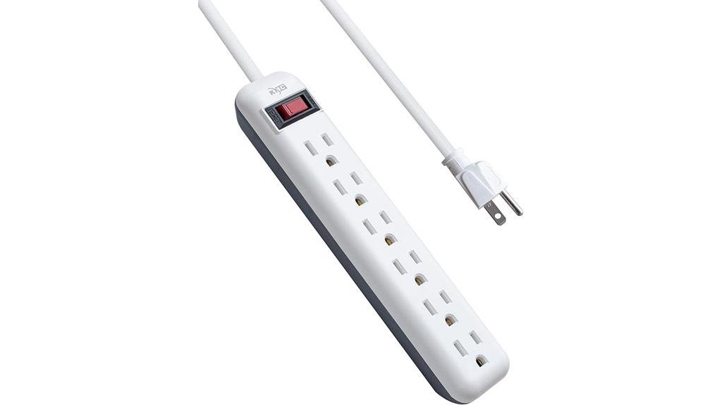six outlet surge protector