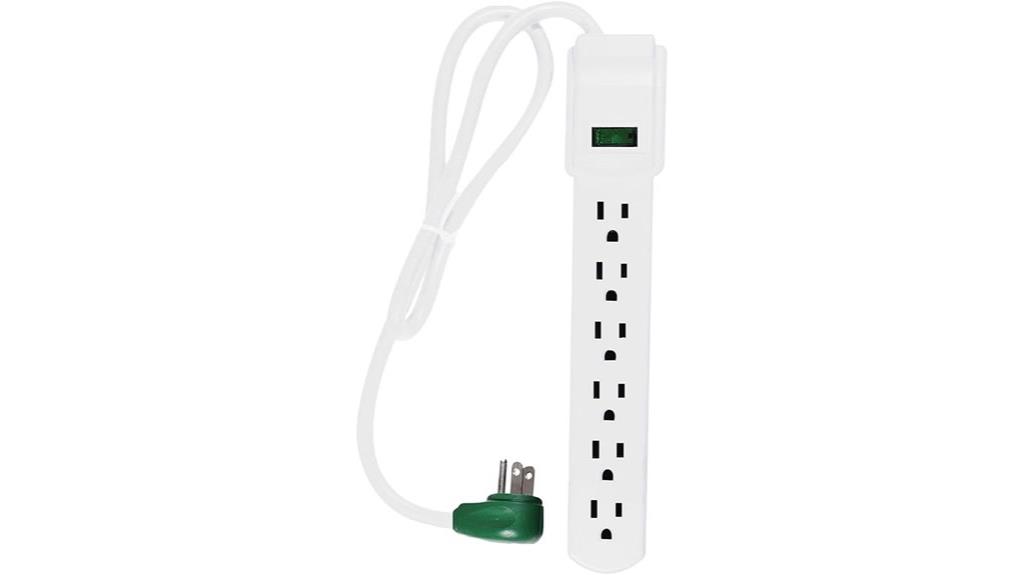 six outlet surge protector