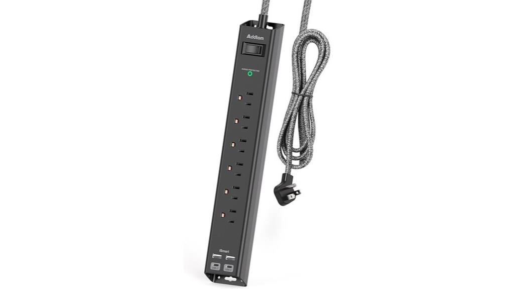 six outlets four usb