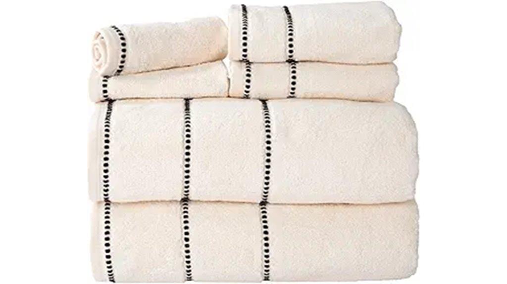six piece cotton towel set