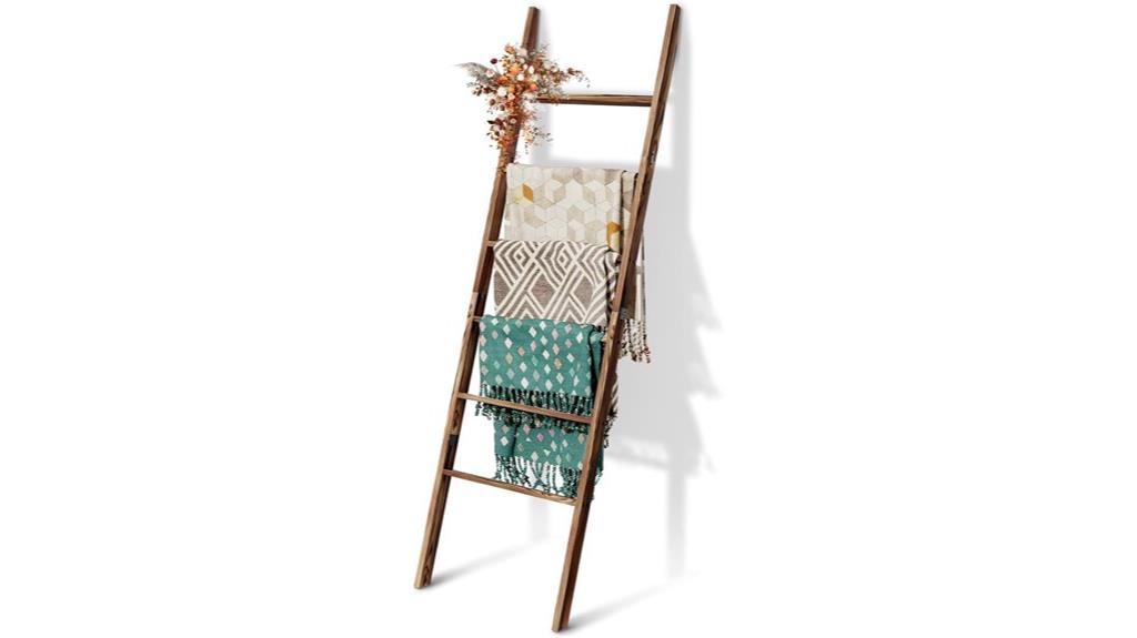 six tier wooden decor ladder