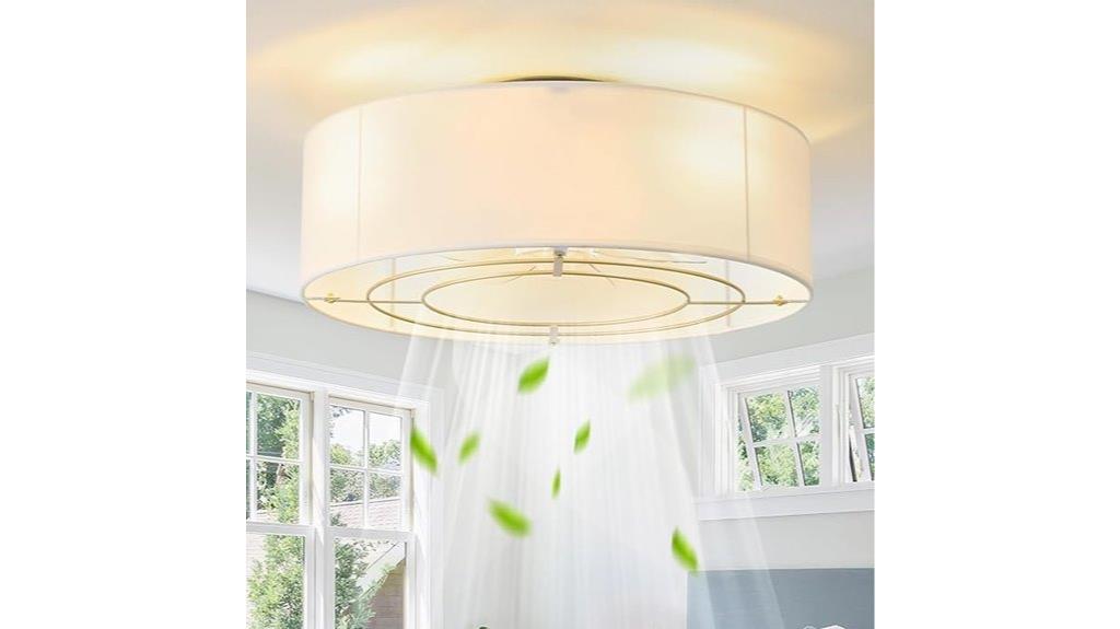 slim ceiling fans with lighting