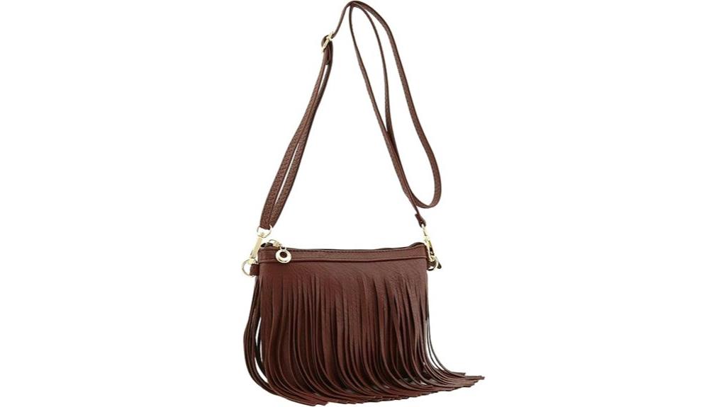 small fringe crossbody bag
