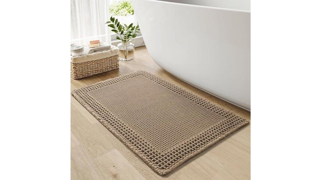 soft brown absorbent rug