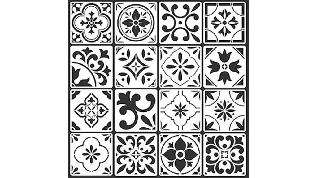 spanish tile stencil set