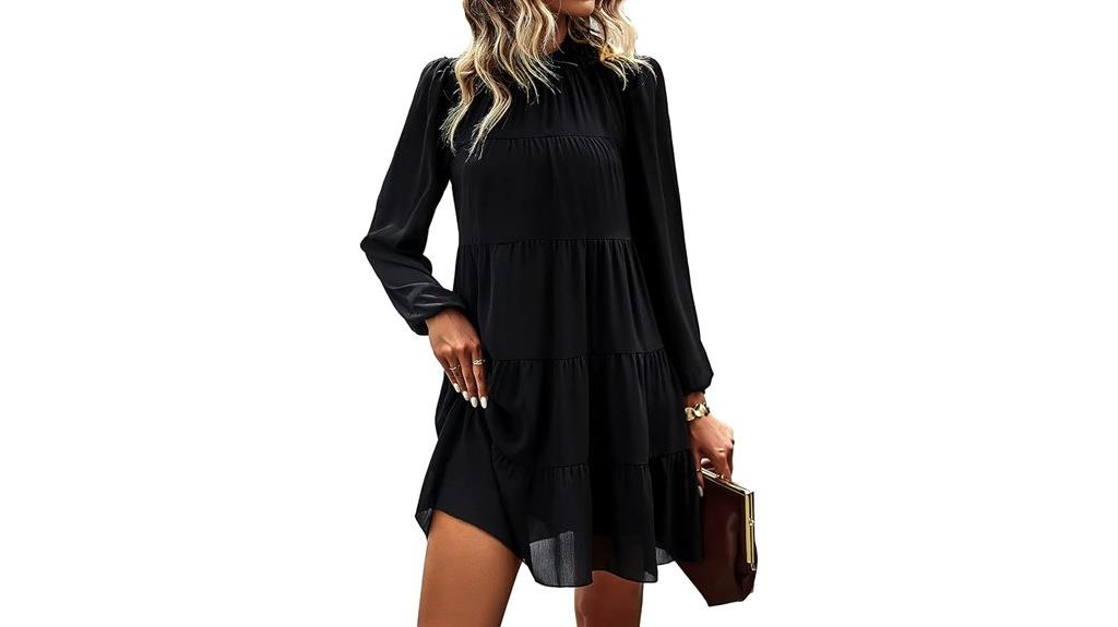 spring long sleeve ruffle dress