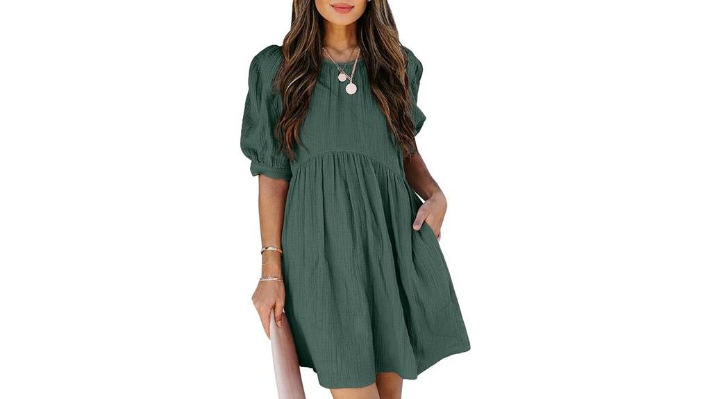 spring puff sleeve dress