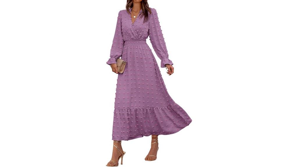 spring v neck maxi