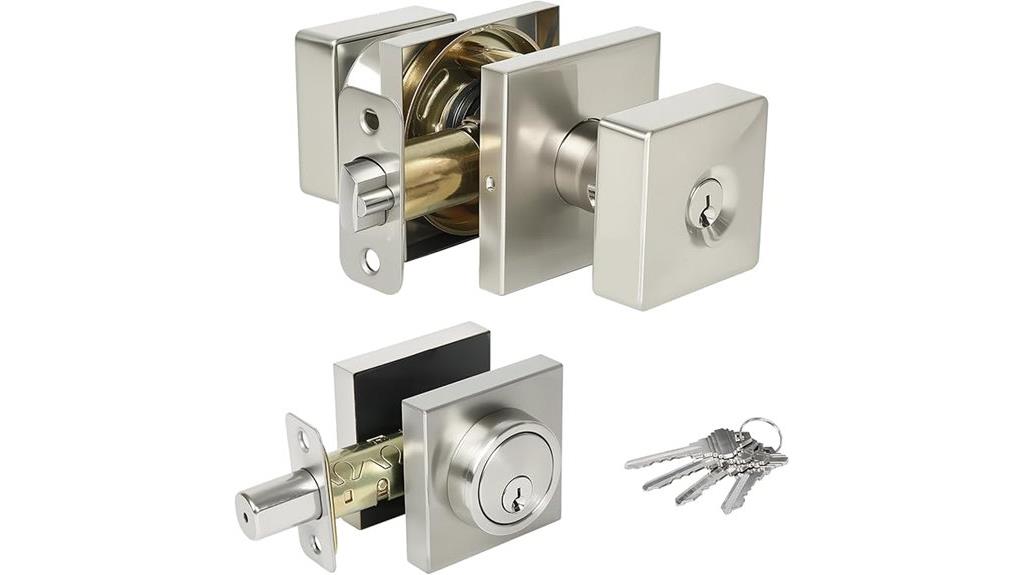 square exterior door lock