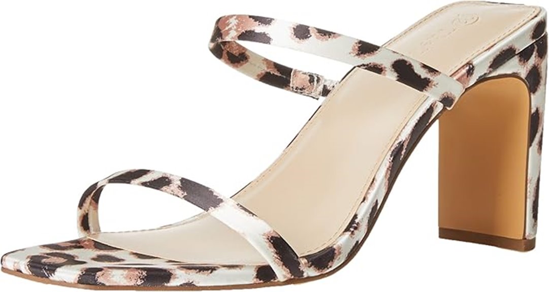 square toe two strap sandal