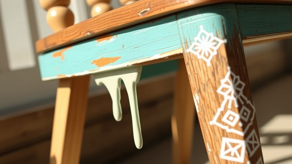 stencil and drip effects