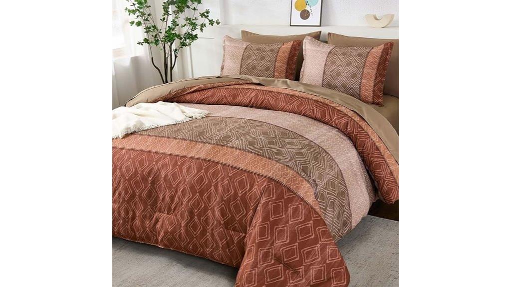 striped king comforter set