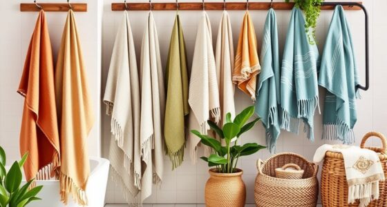 stylish boho bathroom towels