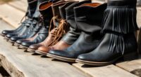 stylish boho black boots