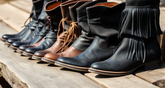 stylish boho black boots