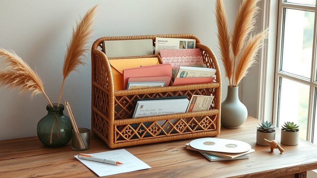 stylish boho mail organizers