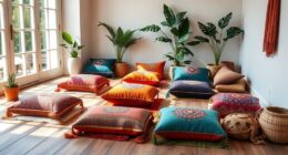 stylish boho meditation cushions