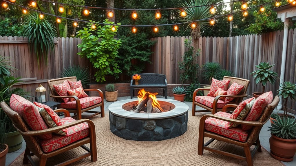 stylish boho outdoor seating
