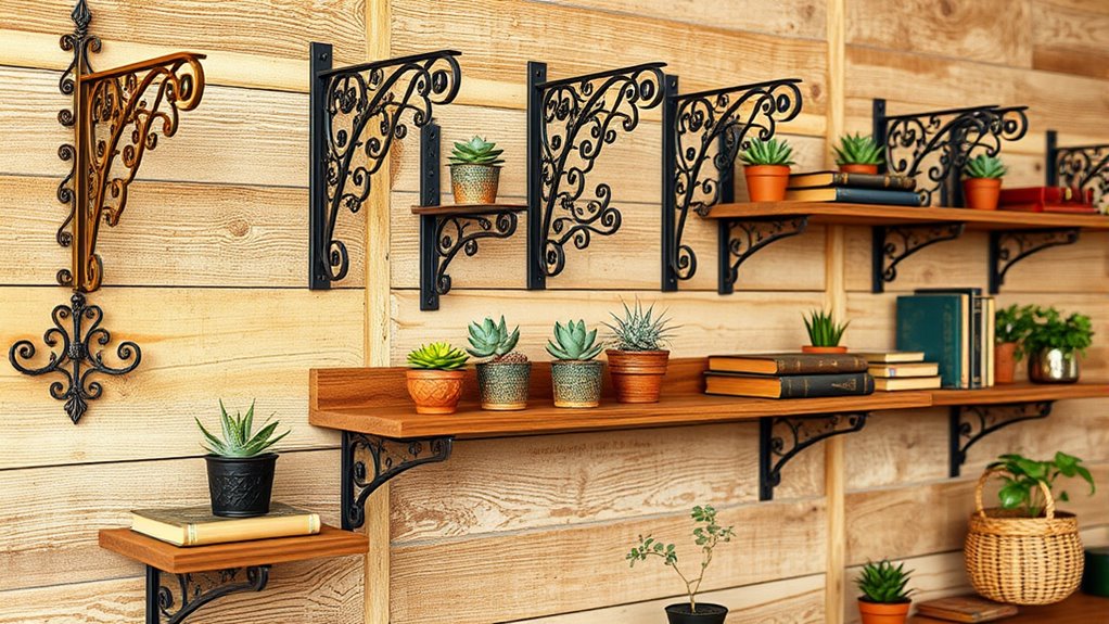 stylish boho shelf brackets