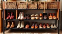 stylish boho shoe storage