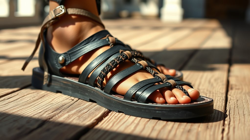 stylish comfortable black sandals