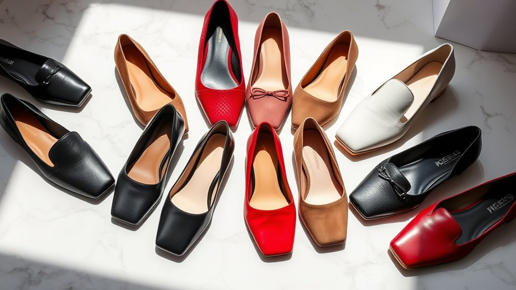 stylish comfortable square toe shoes