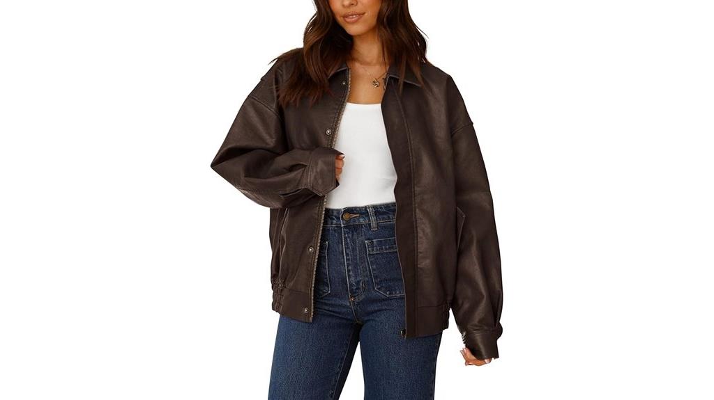 stylish faux leather jacket