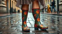 stylish functional boho rain boots